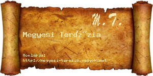 Megyesi Terézia névjegykártya
